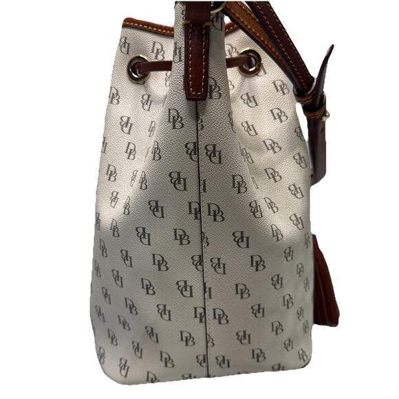 Dooney & Bourke Signature Blakely Collection Tasha Logo Bone Drawstring Bag main image 6